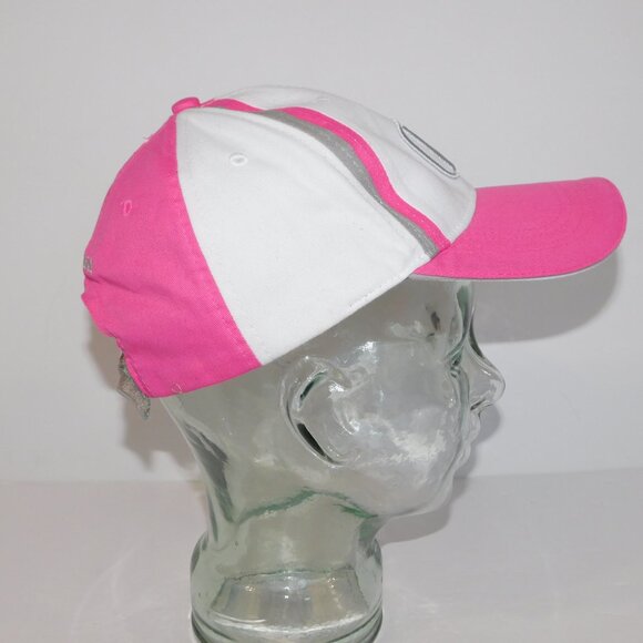 Womens Honda Pink White Gray Logo Stapback Adjustable  Baseball Hat Cap - Picture 5 of 8